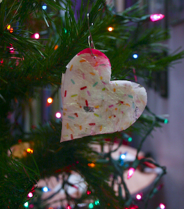 Ironed Plastic Ornament on the Tree