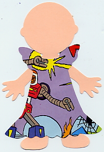 Paper Doll with Recycled Paper Dress