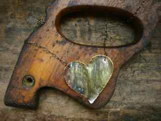 recycled brass heart