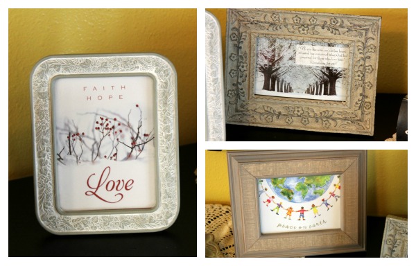 Recycling Christmas Cards: Framed Art