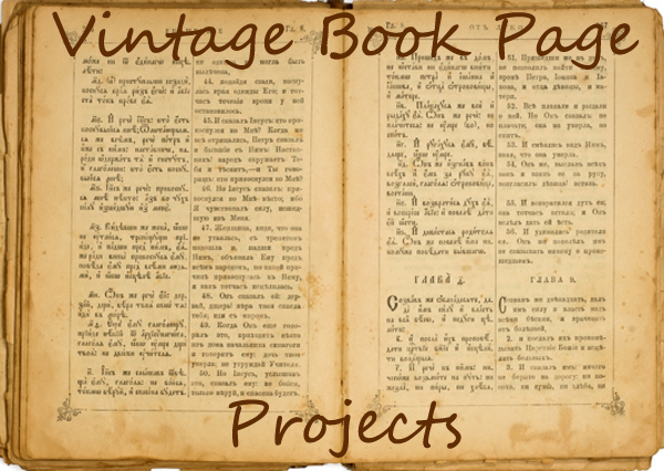 vintage book page craft projects