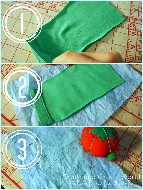How to Sew Knit Fabric with Tissue Paper