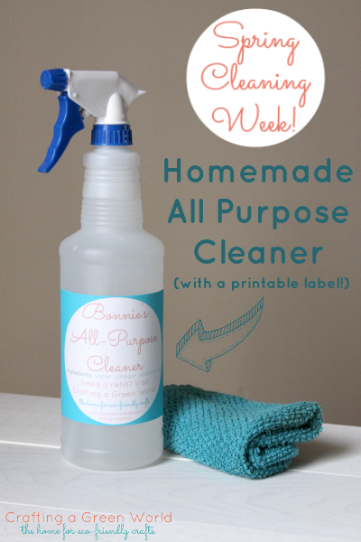 Homemade All Purpose Cleaner (with a printable label!)