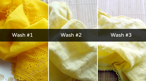 Washing Fabric with Turmeric Dye