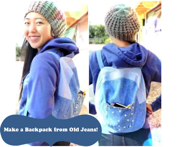 How to Make a Backpack from Old Jeans for Back to School