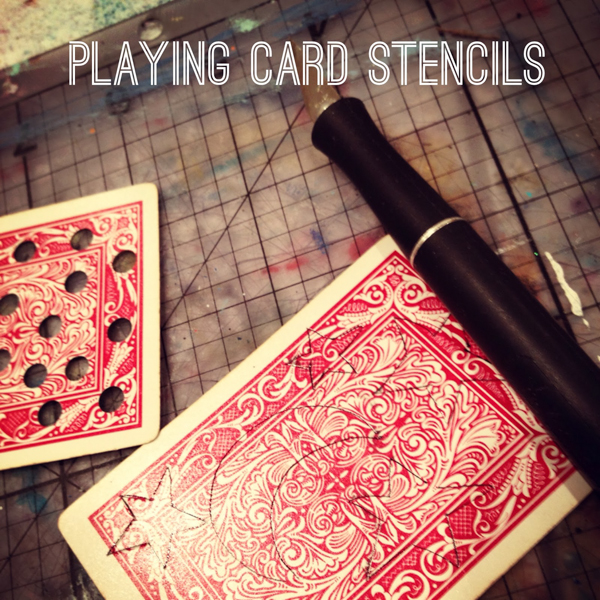 Playing Card Stencils via Bare Branch Blooming