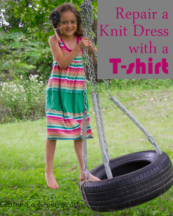 Repair a Knit Dress with a T-shirt