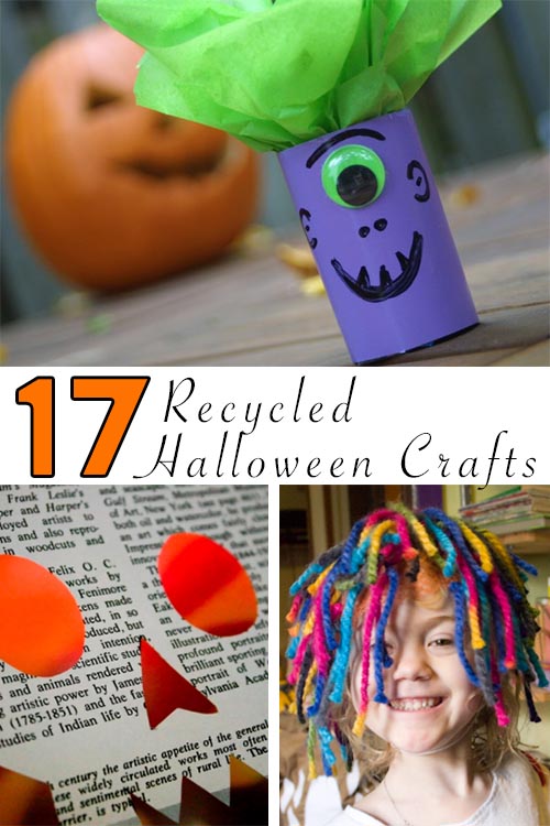 Here's my list of the best recycled Halloween crafts, ones you can make just from your recycling bin, the junk around your house, or a Freecycle search.