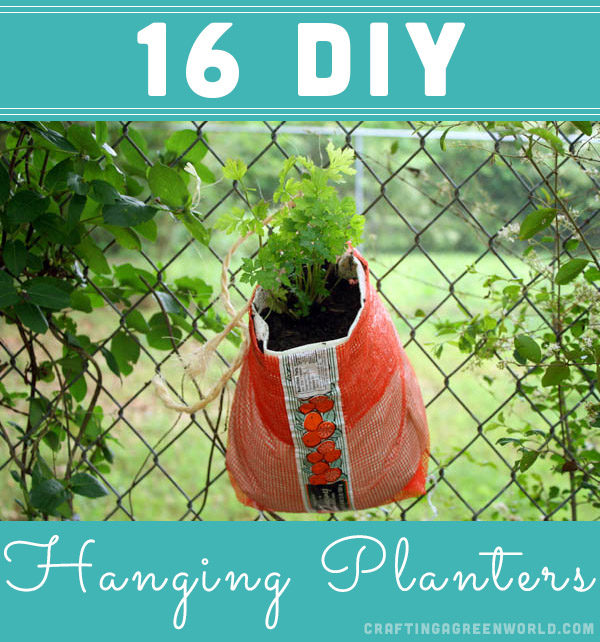 Hanging planters allow you to plant more in a small space. And you don't have to buy one - make one of these DIY hanging planters!