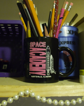 mug holds pencils