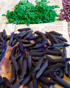 Dyed Dried Pasta