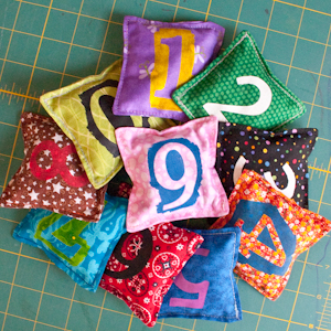 Set of Numbered Bean Bags