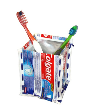 Make this upcycled toothbrush holder!