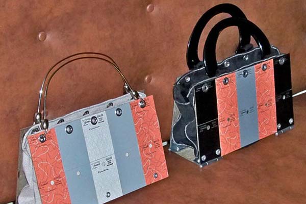 Purses Made from Formica Countertop Samples