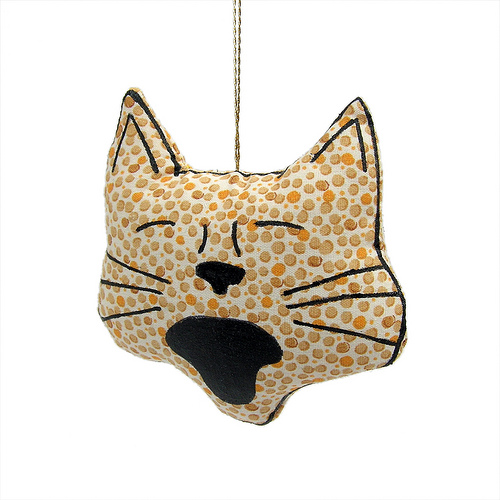 Handmade cat ornament