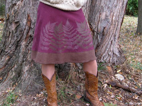 Hemp and organic cotton skirt from Noonday Textiles