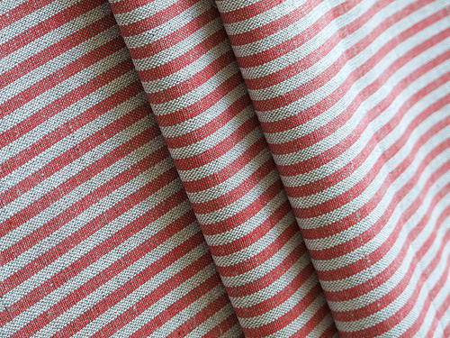 Red striped linen from Linen Me