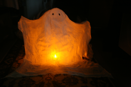 DIY Halloween Decorations: Light-Up Ghost