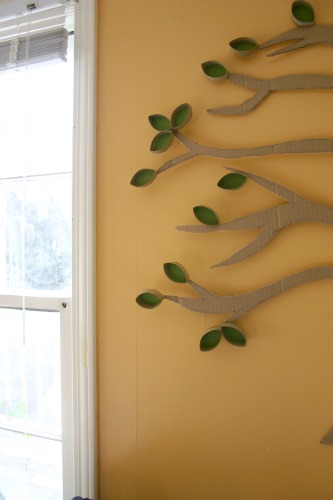 DIY Cardboard and Toilet Paper Roll Tree