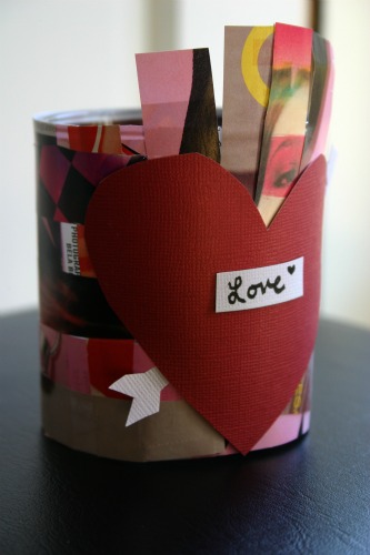 Upcycled Candle Jar Project for Valentine's Day