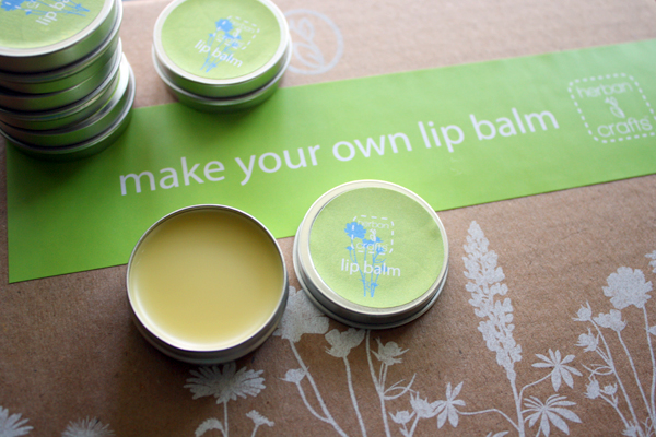 homemade lip balm from Herban Crafts kit
