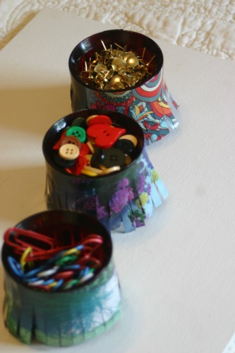 Upcycle Candle Holders into Colorful Organizers