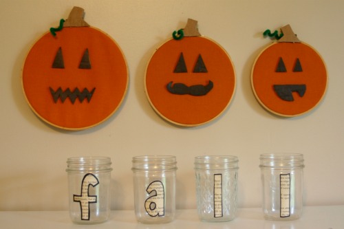 Embroidery Hoop Pumpkins
