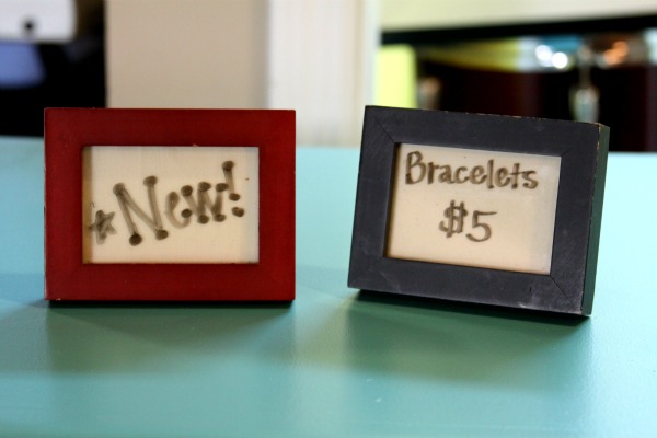 Craft Booth Ideas: Upcycle Small Picture Frames into Price Displays