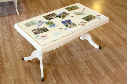 How To: "Scrapbook" Coffee Table