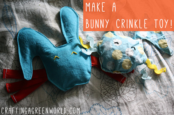how to make a toy: bunny crinkle toy