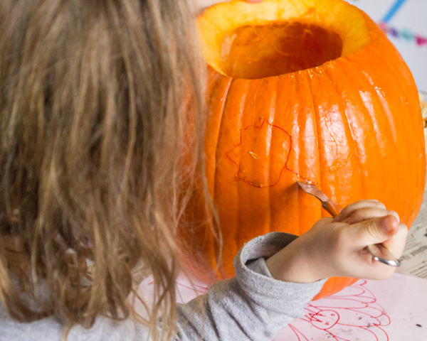Make a Leaf Carved Pumpkin