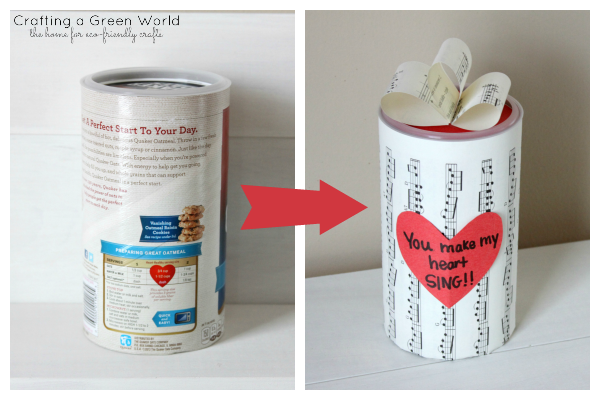 Valentine's Day Ideas: Turn an Oatmeal Container into an Eco-Friendly Gift Box