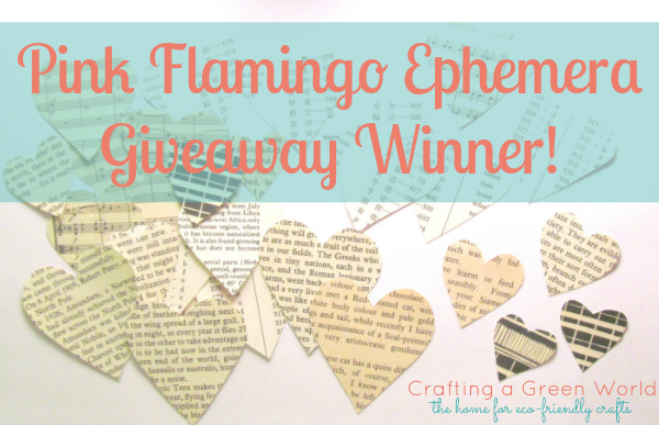Pink Flamingo Ephemera Giveaway Winner!