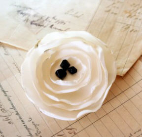 Recycled Silk Flower Pin: Perfect for the Green Bride