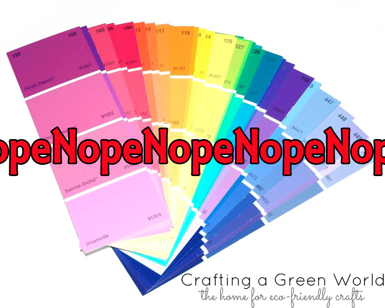 Crafts that Use Paint Chips? Choose Something Else! Crafting a Green