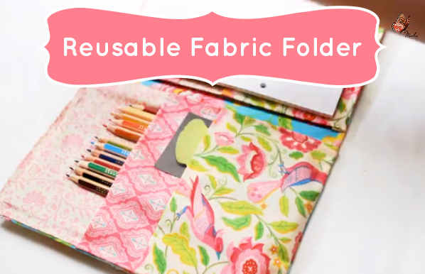 Cute School Supplies: Reusable No-Sew Fabric Folder