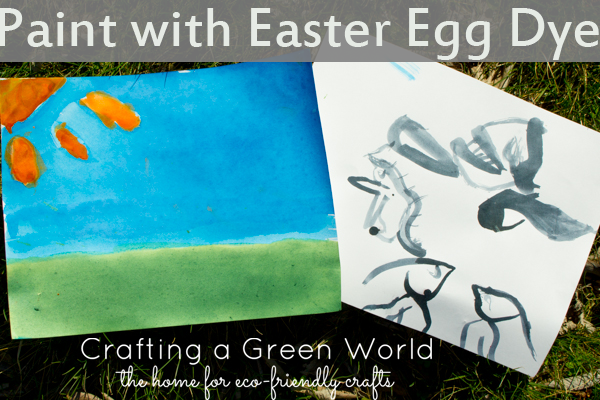 Did you know that you can paint with Easter egg dye? The result is similar to watercolor painting, and it's a great way to use up leftover dye after you're done with your eggs.
