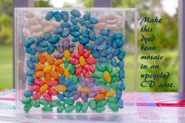 If you've got a kid who loves art projects, then this dyed bean kid mosaic is going to be a rainy day hit!