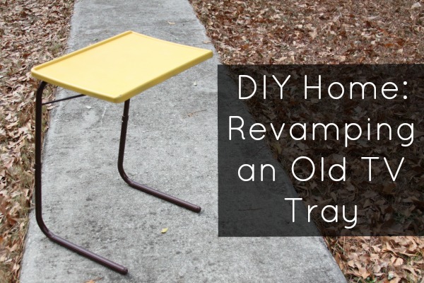 Don't throw away that old TV tray! Revamp it into a functional DIY laptop stand with a little bit of crafty love.