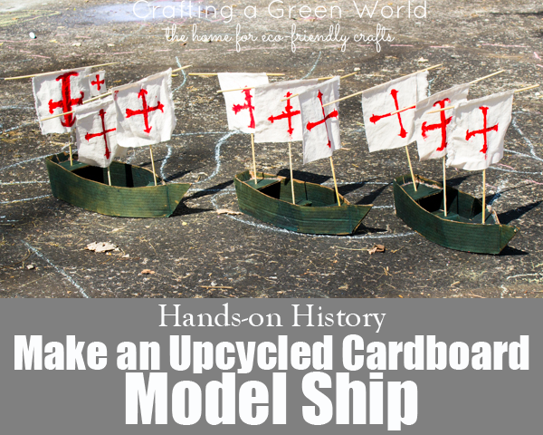 Upcycled Cardboard Model Ship