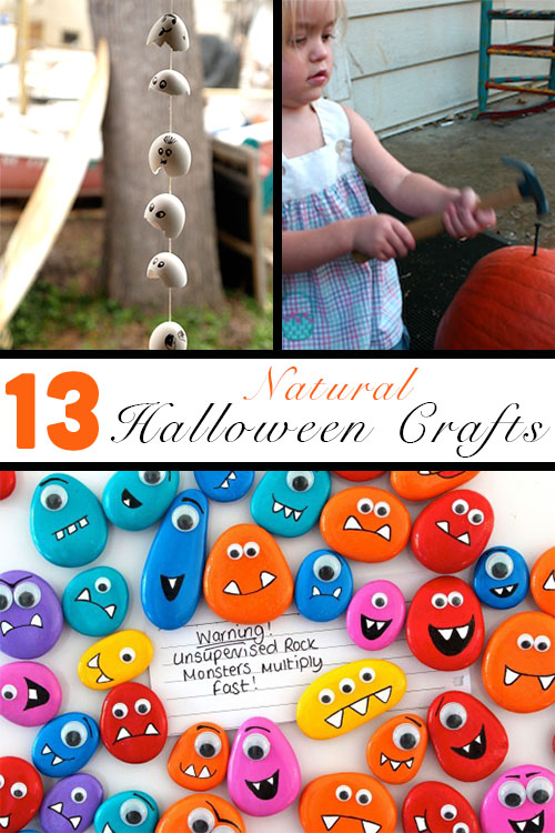 Forget the cheapo, store-bought decorations. Make these Halloween nature crafts with your kids instead!