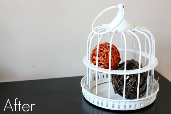 Turn a thrifted old birdcage into a fresh piece of modern birdcage decor!