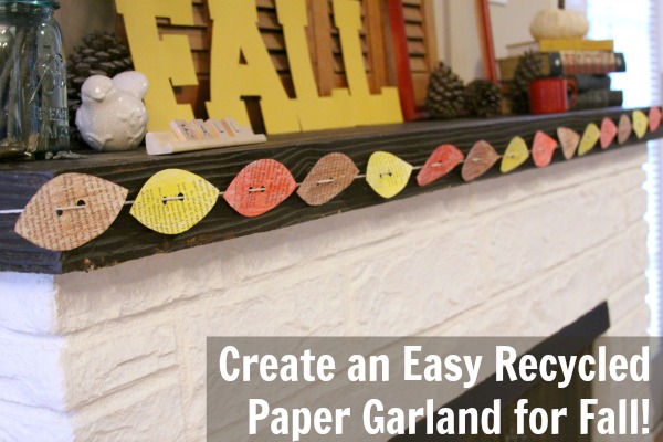 This easy recycled paper fall garland that’s so simple to make, you’ll be gathering your craft supplies before this post is even over!