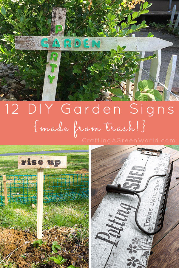Raid your shed for supplies and make some cute, DIY garden signs!
