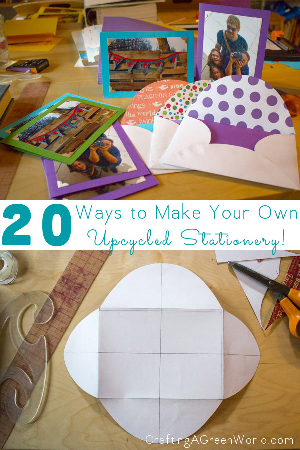 Got thank-you notes or birthday invites to write? Here are 20 ways to create your own, recycled handmade stationery!