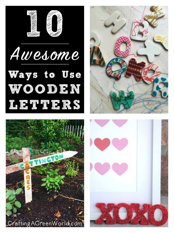 There are so many fun, creative ways to use wooden letters. Whether you've got lots of tiny letters or one large one, there are project ideas here for you!