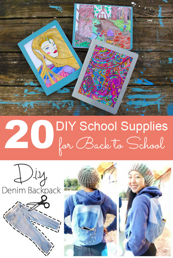 Whether you're making some of your kid's school supplies from scratch, or you'd just like to personalize them, these DIY school supplies will make going back to school a lot more fun!