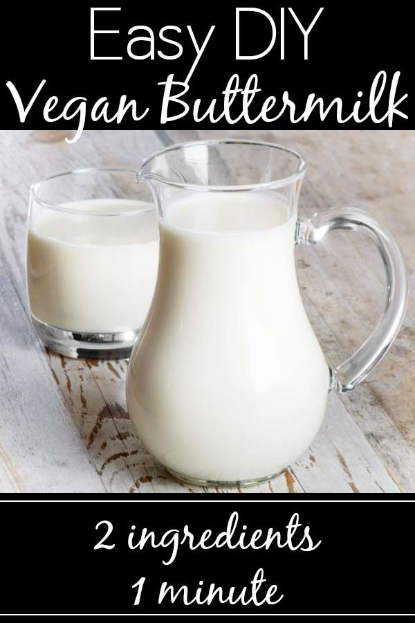 Learn how to make vegan buttermilk in under a minute with only two ingredients that you probably already have on hand.