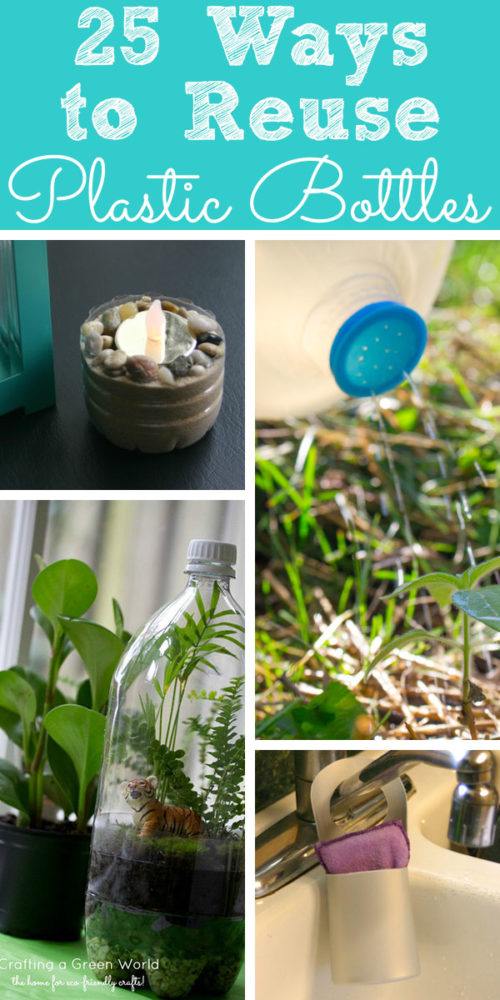 From water bottles to 2-liters to detergent jugs, there are so many cool ways to reuse plastic bottles! Here are 25 awesome ideas.