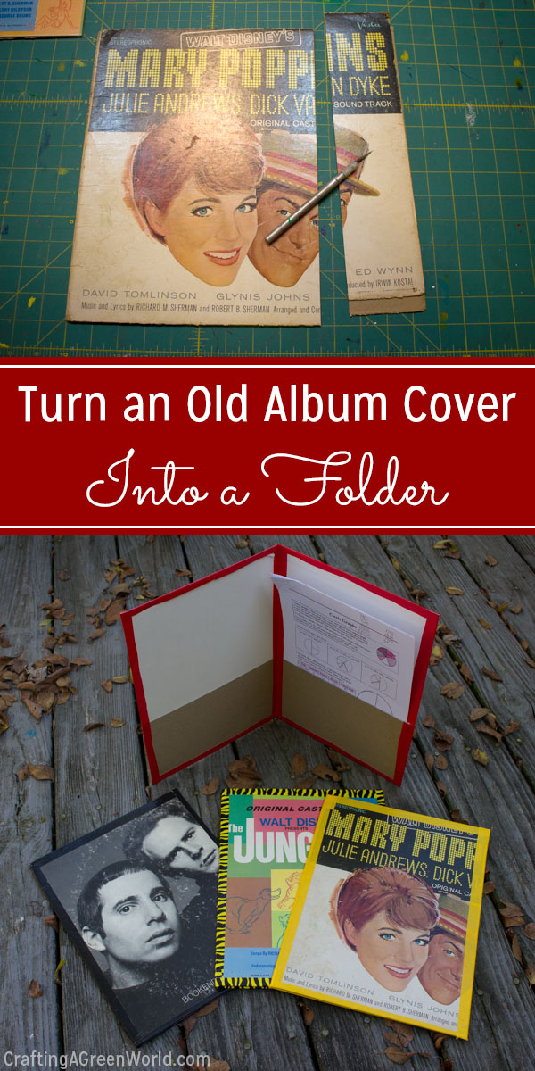 Here's how to make a folder from the cover to a record that's no longer playable.
